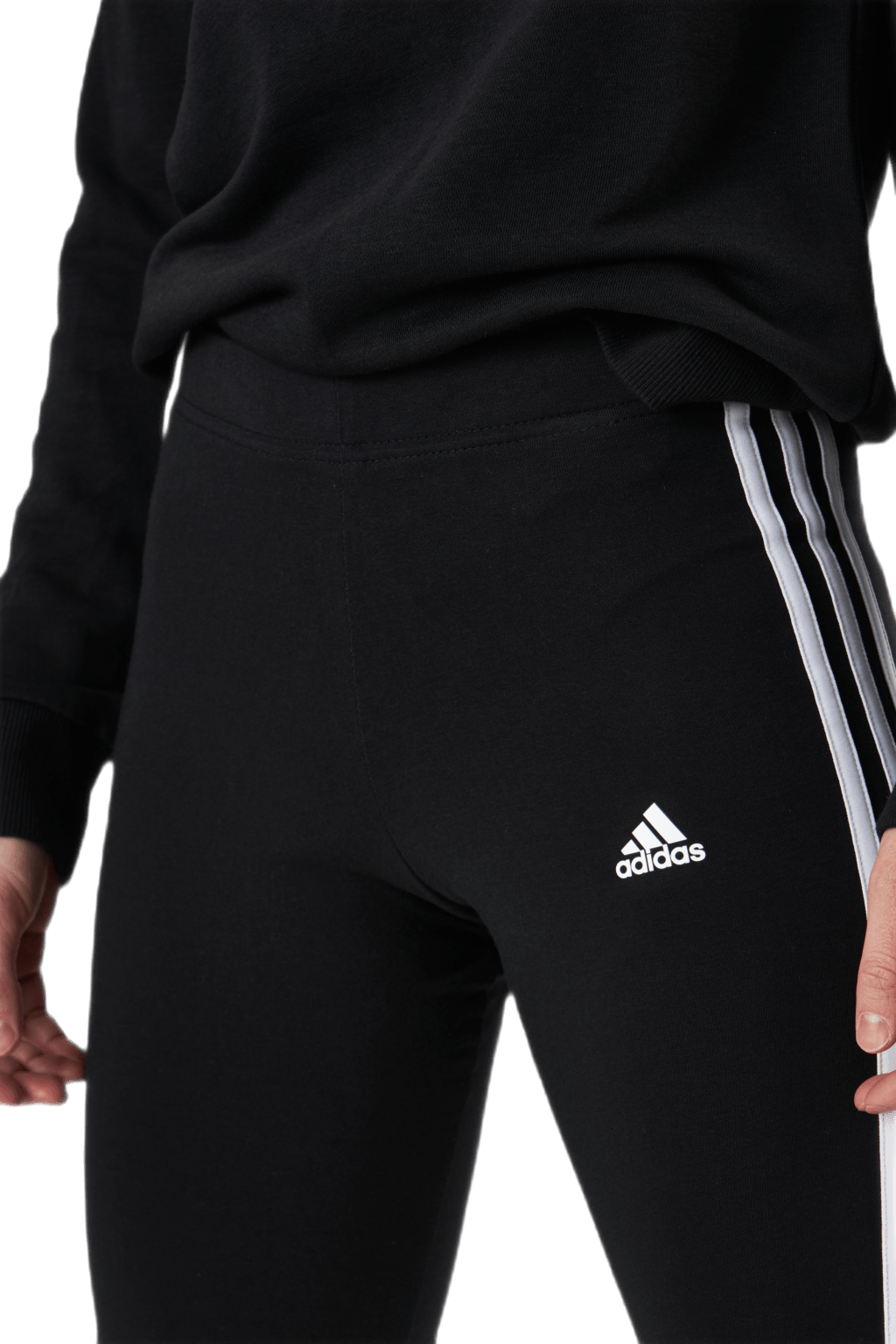 Essentials 3-Stripes Bike Shorts Black / White - Bild 4