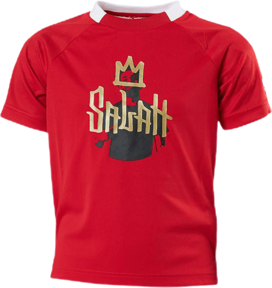 Boys Salah Aeroready Football T-Shirt Vivid Red / Gold Metallic