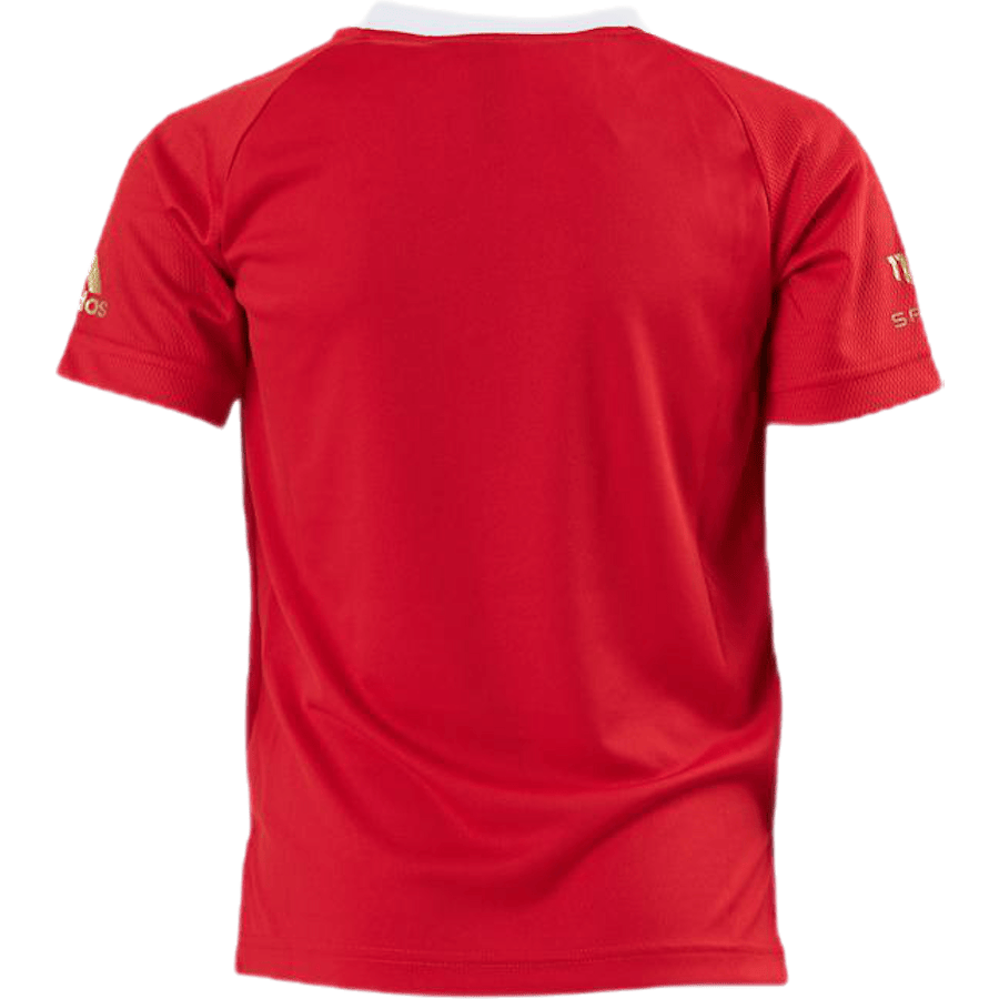 Boys Salah Aeroready Football T-Shirt Vivid Red / Gold Metallic - Bild 3
