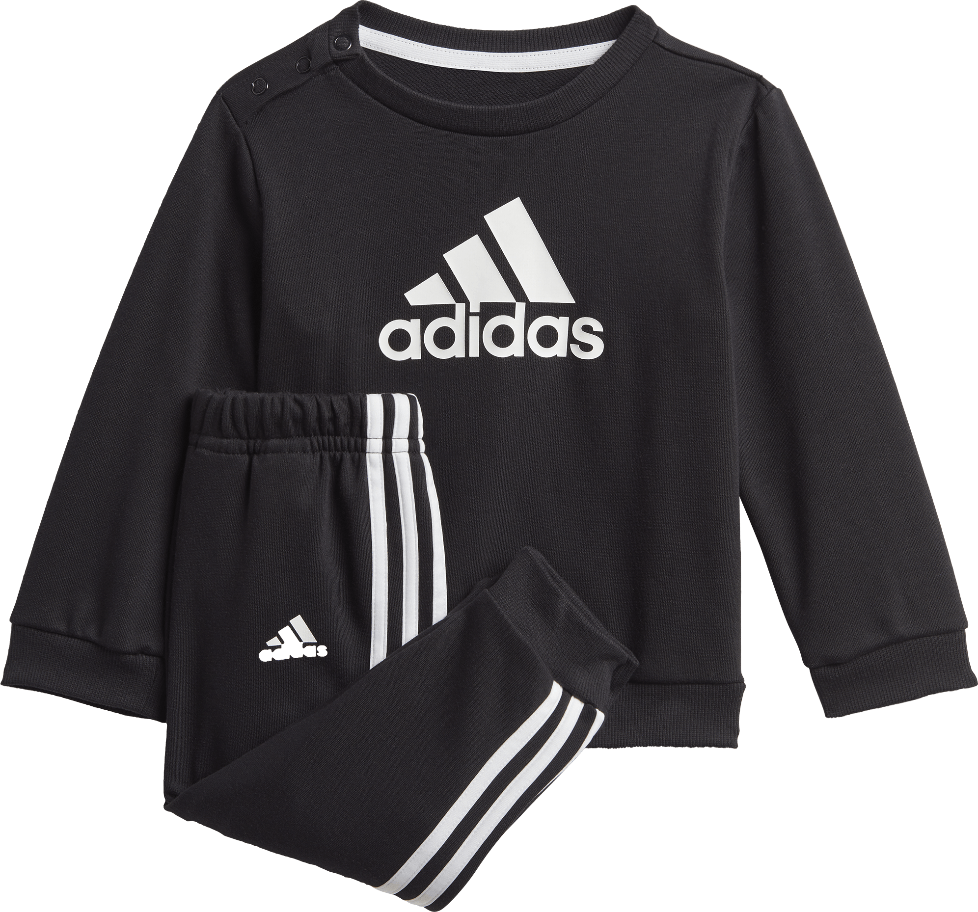 Badge Of Sport French Terry Jogger Black, Unisex, Apparels, tracksuits & sets, White/Black, 104