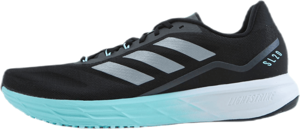 SL20 Shoes Core Black / Silver Metallic / Clear Aqua, Female, Schoenen, Hardloopschoenen, sportschoenen, Rennen, Zwart, EU 40 2/3