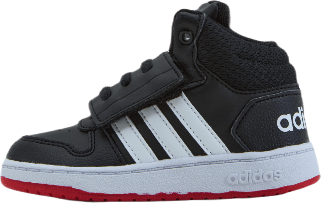 Hoops 2.0 Mid Shoes Core Black / Cloud White / Vivid Red, Unisex, Chaussures, Baskets, chaussures de sport, Noir, EU 20
