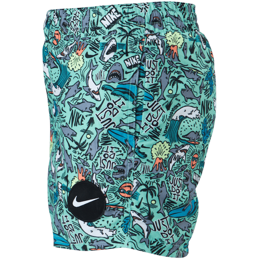 Junior 4" Volley Short AOP Green - Bild 2