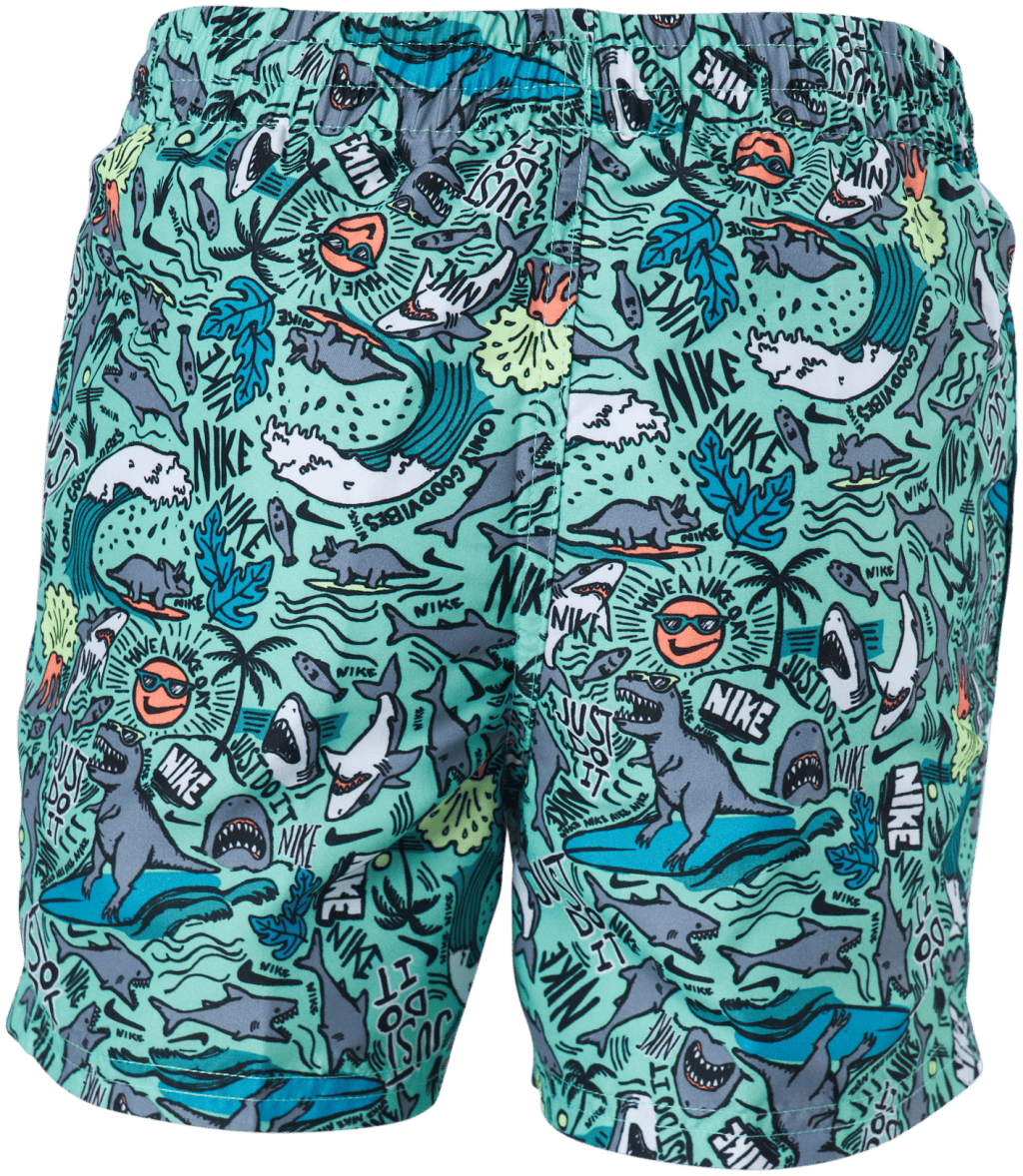 Junior 4" Volley Short AOP Green - Bild 3