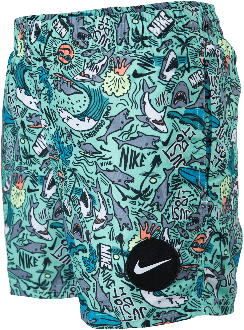 Junior 4" Volley Short AOP Green - Bild 4