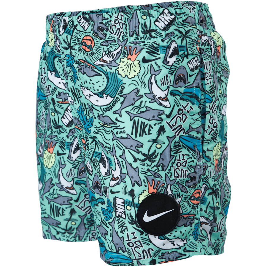 Junior 4" Volley Short AOP Green - Bild 4