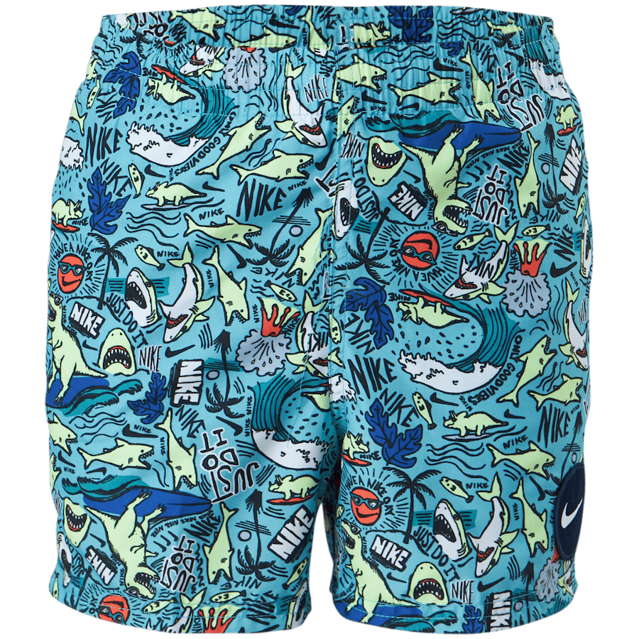 Junior 4″ Volley Short AOP Blue