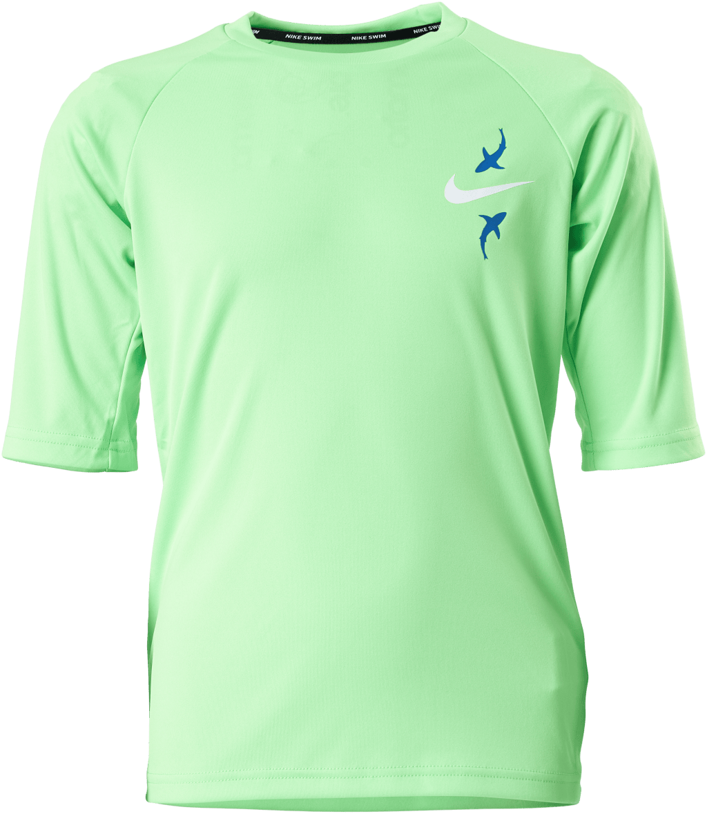 Junior Short Sleeve Hydroguard Shark Green