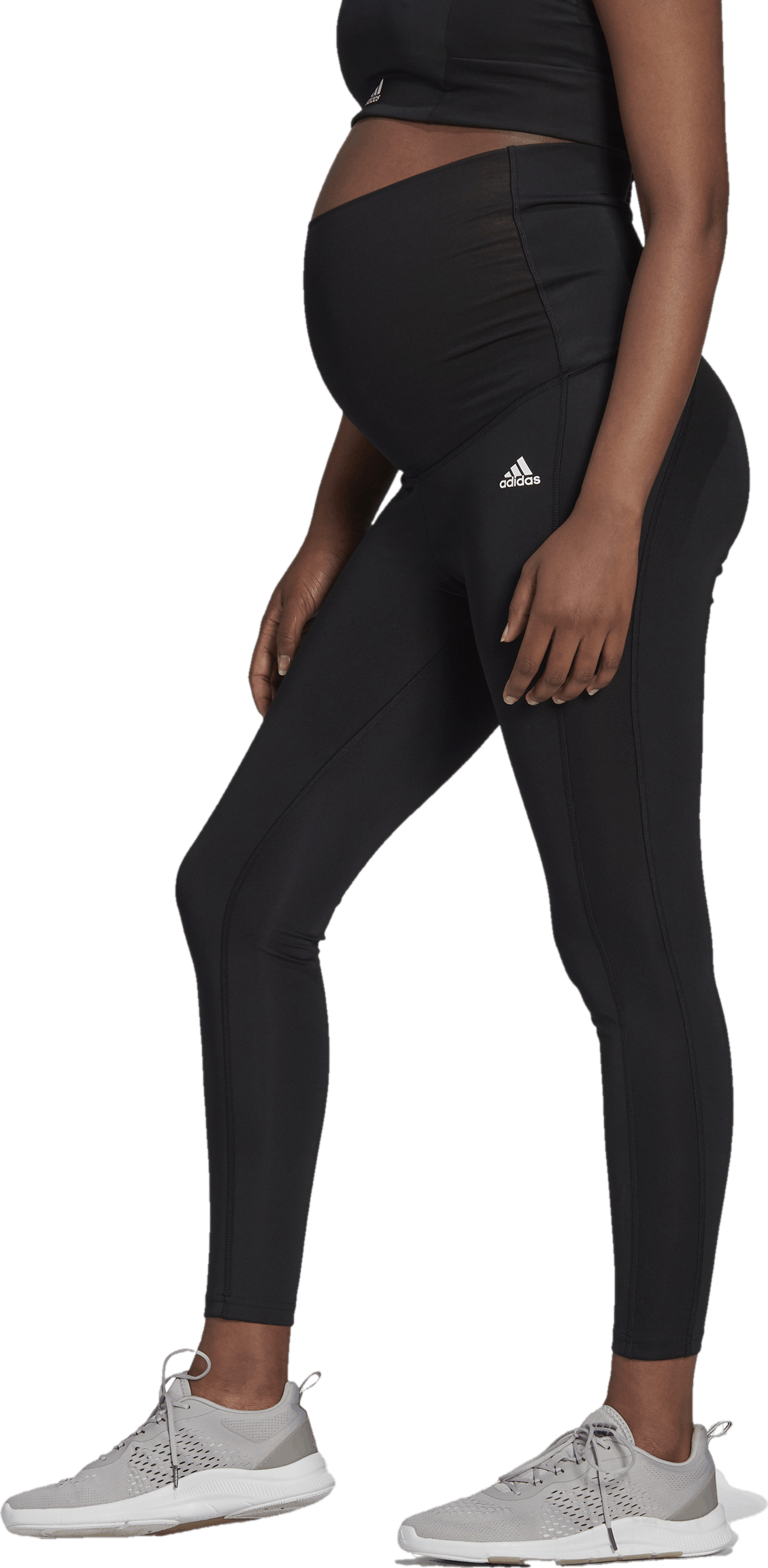 7/8 Sport Tight (Maternity) Black / White, Female, Apparels, Leggings, Workout, Black, S