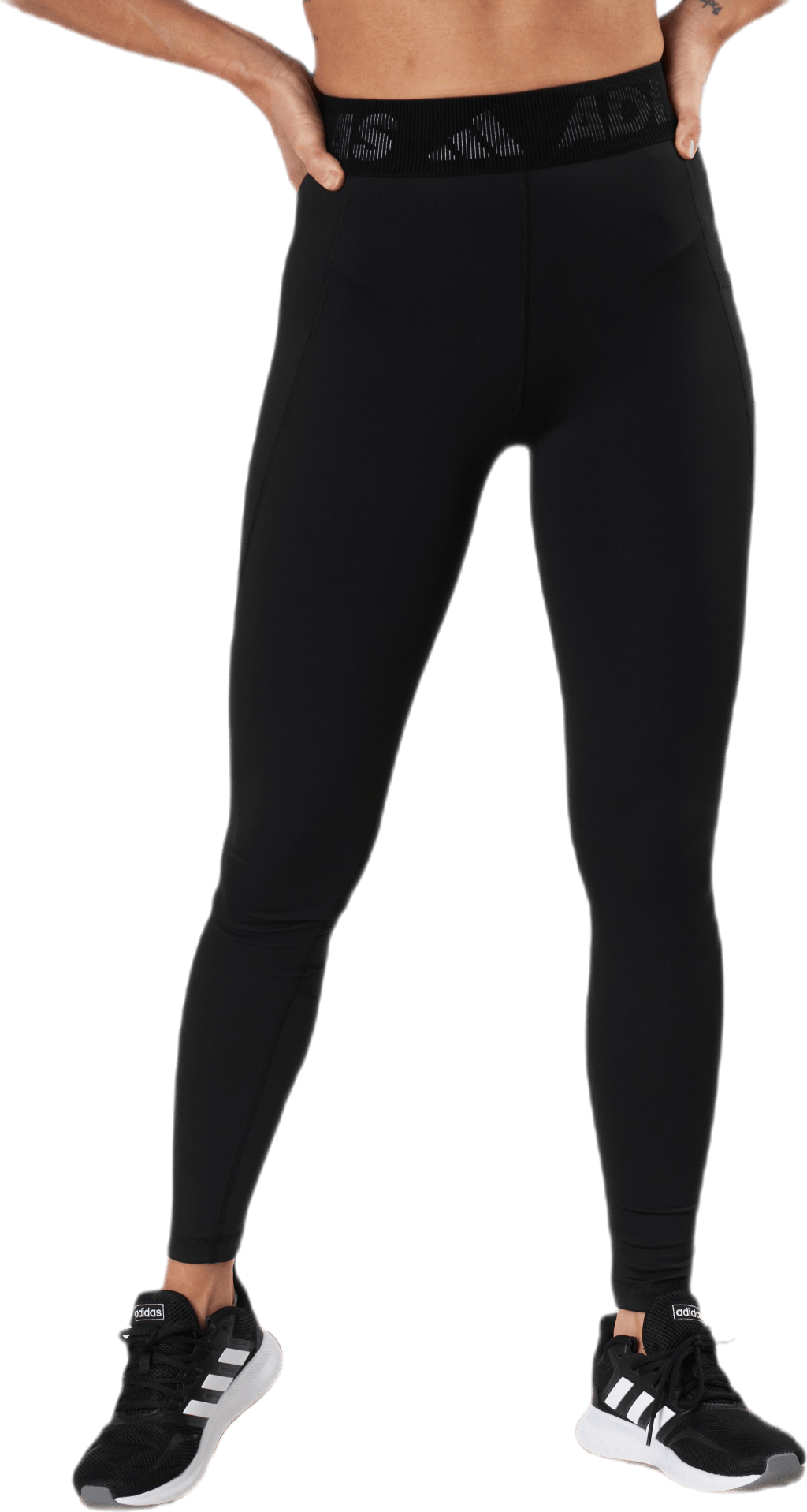 Techfit Long Branded Elastic Tight Black / White, Female, Vêtements, Leggings, Entraînement, Noir, L