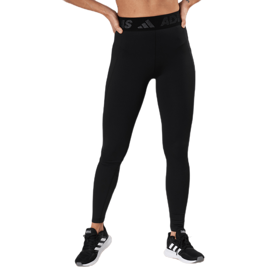 Techfit Long Branded Elastic Tight Black / White