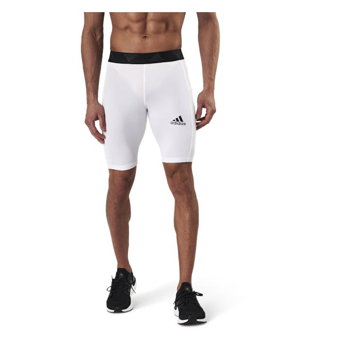Techfit Short Tight White, Male, Apparels, Leggings, Running, White, M