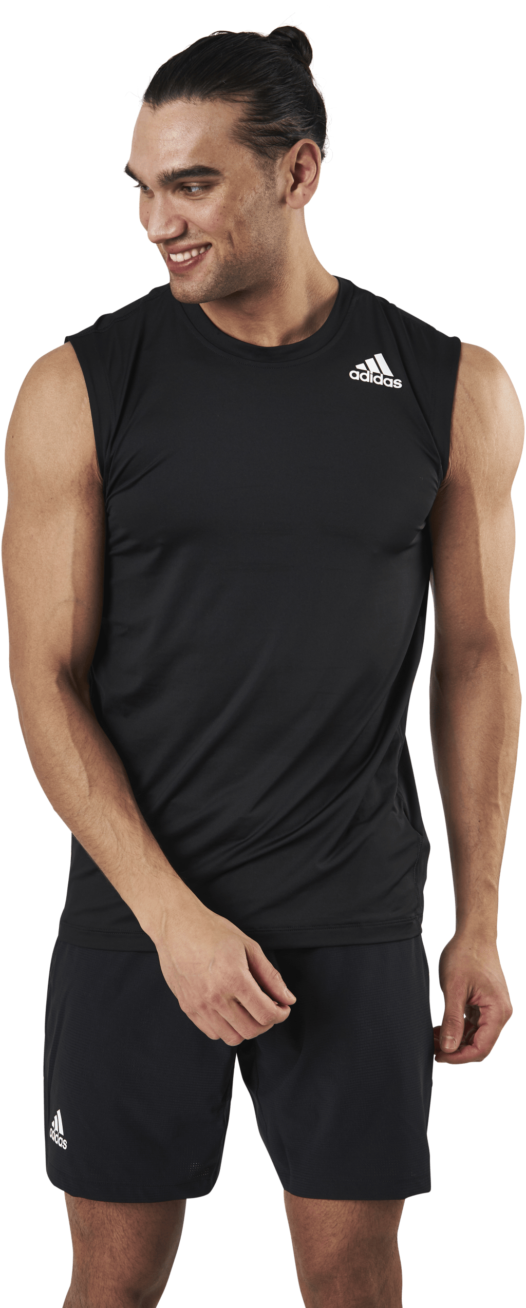 Techfit Sleeveless Fitted Top Black, Male, Apparels, Tops, Workout, Black, L