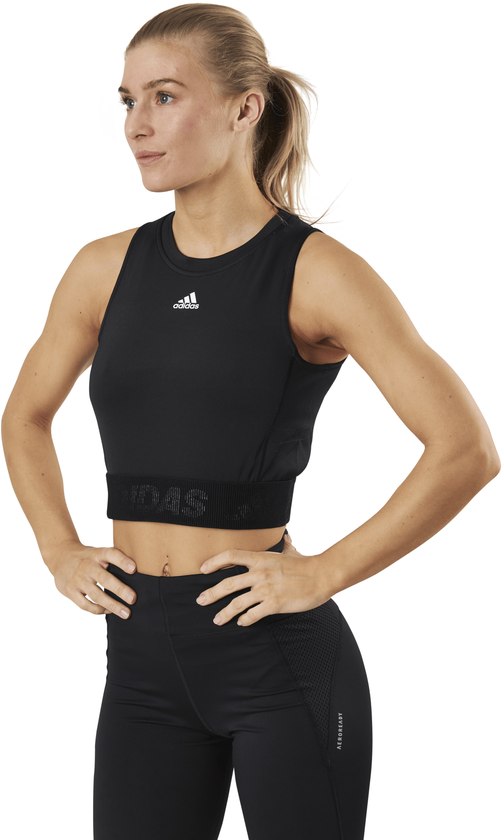 Techfit Crop Black / White