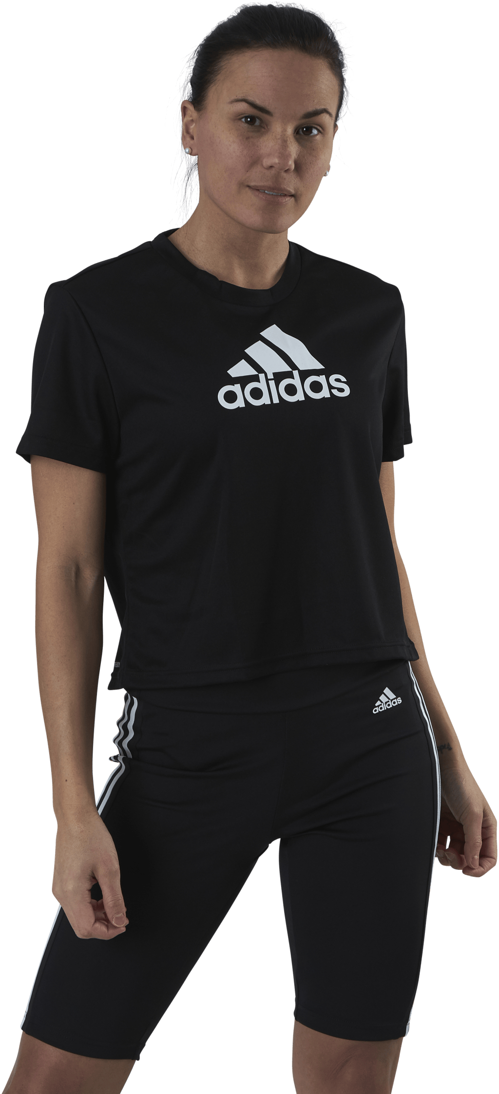 Cropped Logo Sport T-Shirt Black / White