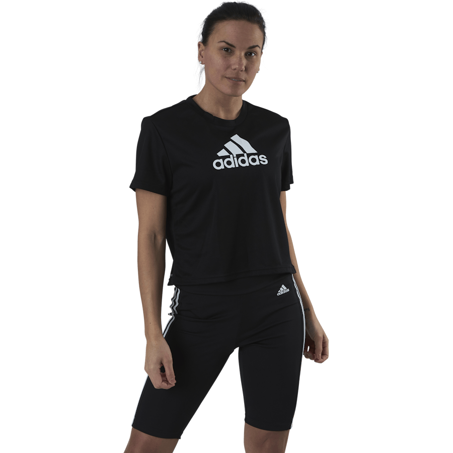 Cropped Logo Sport T-Shirt Black / White