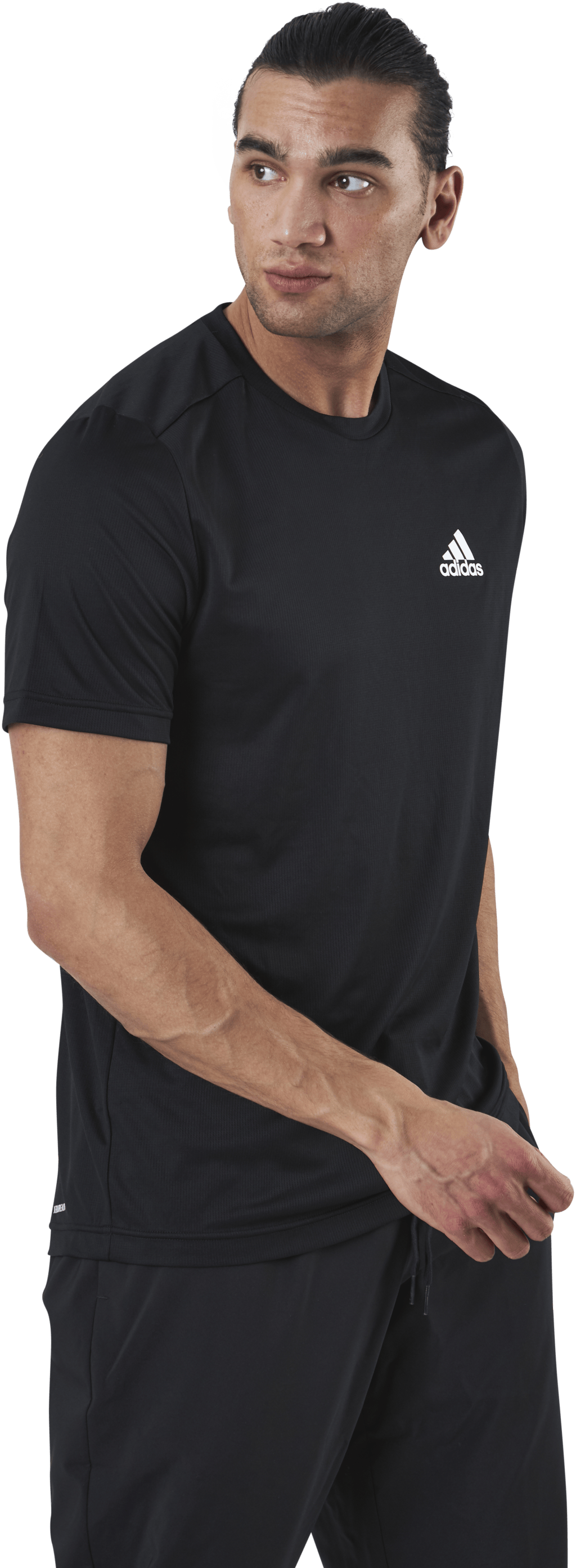 D2M Plain T-Shirt Black / White, Male, Apparels, T-shirt, Workout, Black, XXL