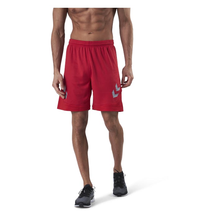 Poly Shorts Red, Male, Odzież, Spodenki, Piłka nożna, Czerwony, M
