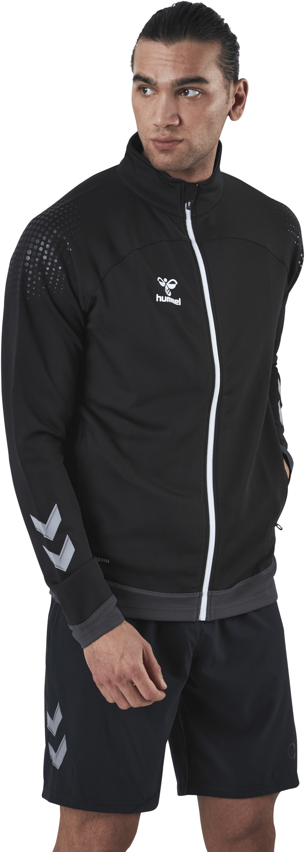 Poly Zip Jacket Black