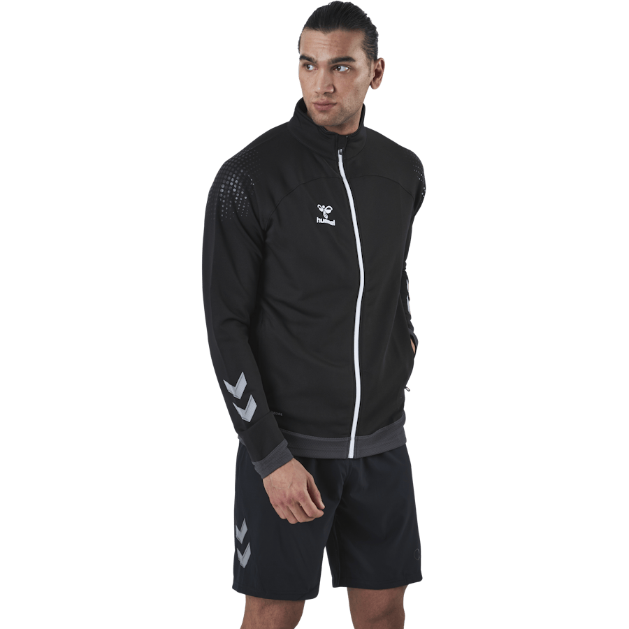 Poly Zip Jacket Black