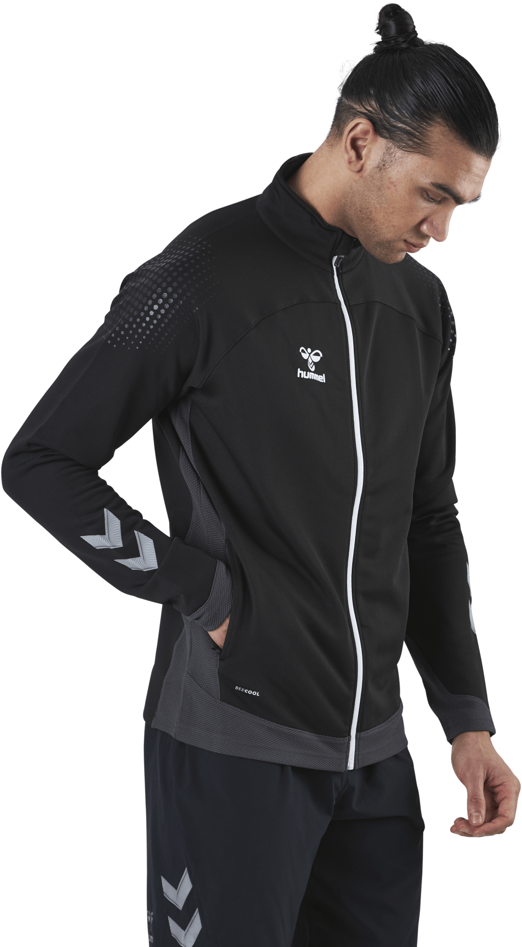 Poly Zip Jacket Black - Bild 4