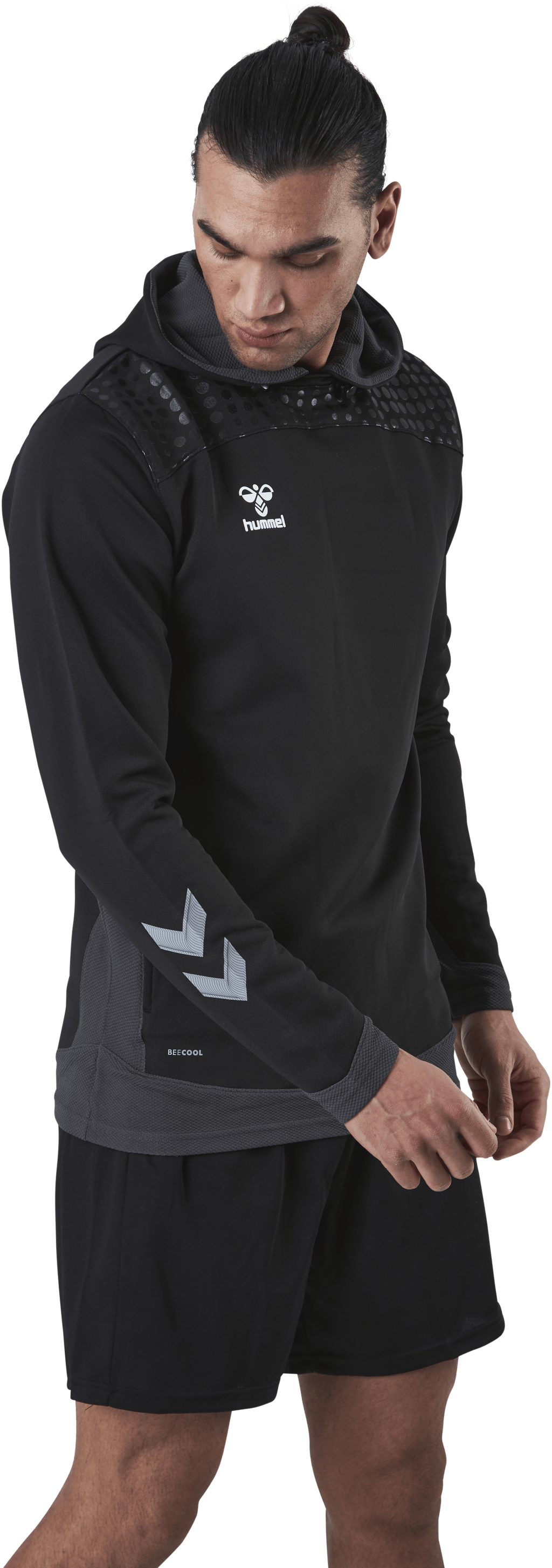 Poly Hoodie Black, Male, Apparels, Shirts, Soccer, Black, M