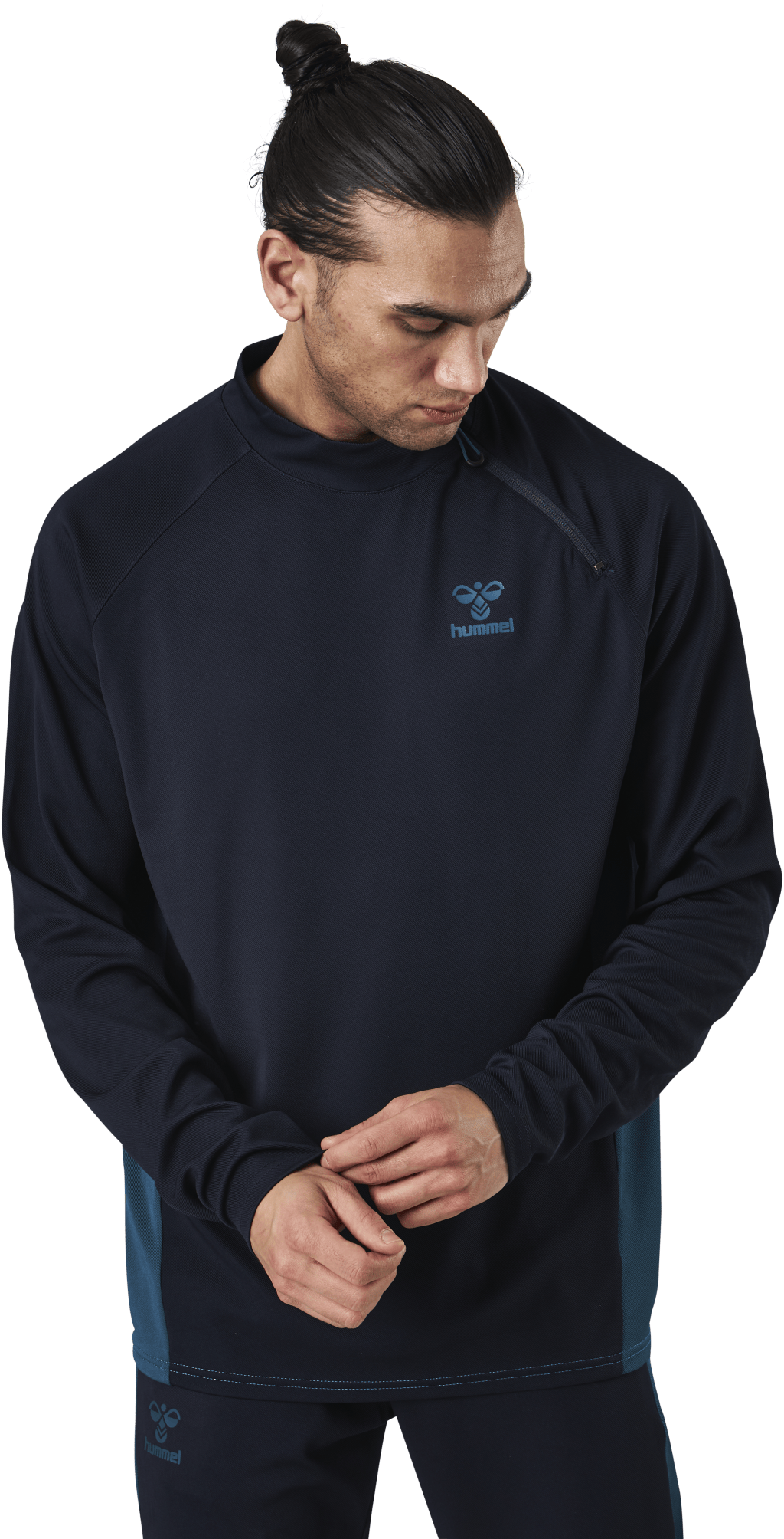 Half Zip Sweat Blue/Grey