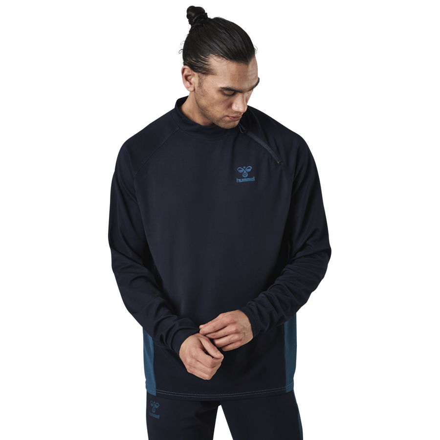 Half Zip Sweat Blue/Grey