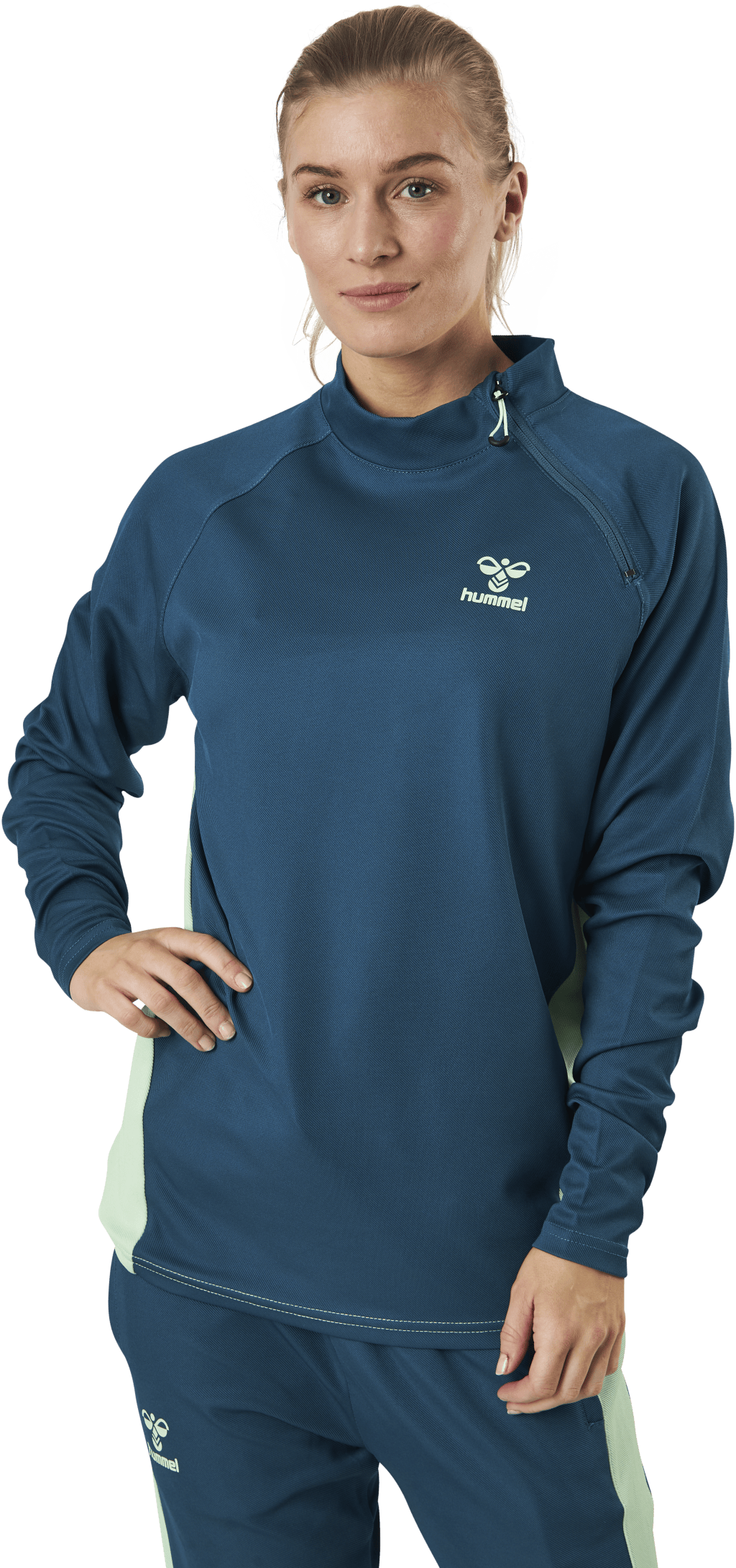 Half Zip Sweat Blue/Green