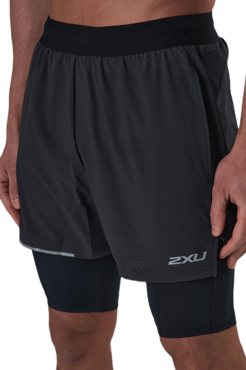 Aero 2-In-1 5" Shorts Black/Silver - Bild 4