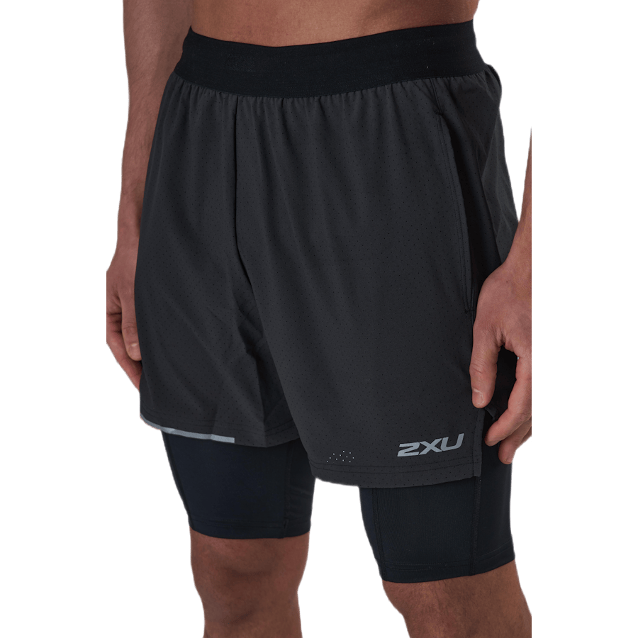 Aero 2-In-1 5" Shorts Black/Silver - Bild 4