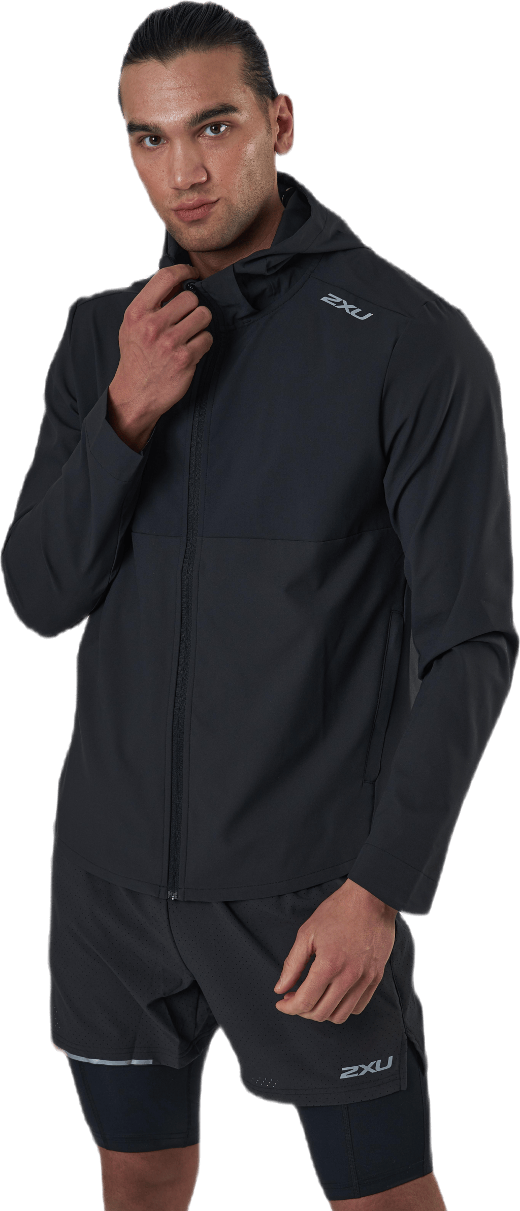 Aero Jacket Black/Silver, Male, Apparels, jackets, Running, Black/Silver, L