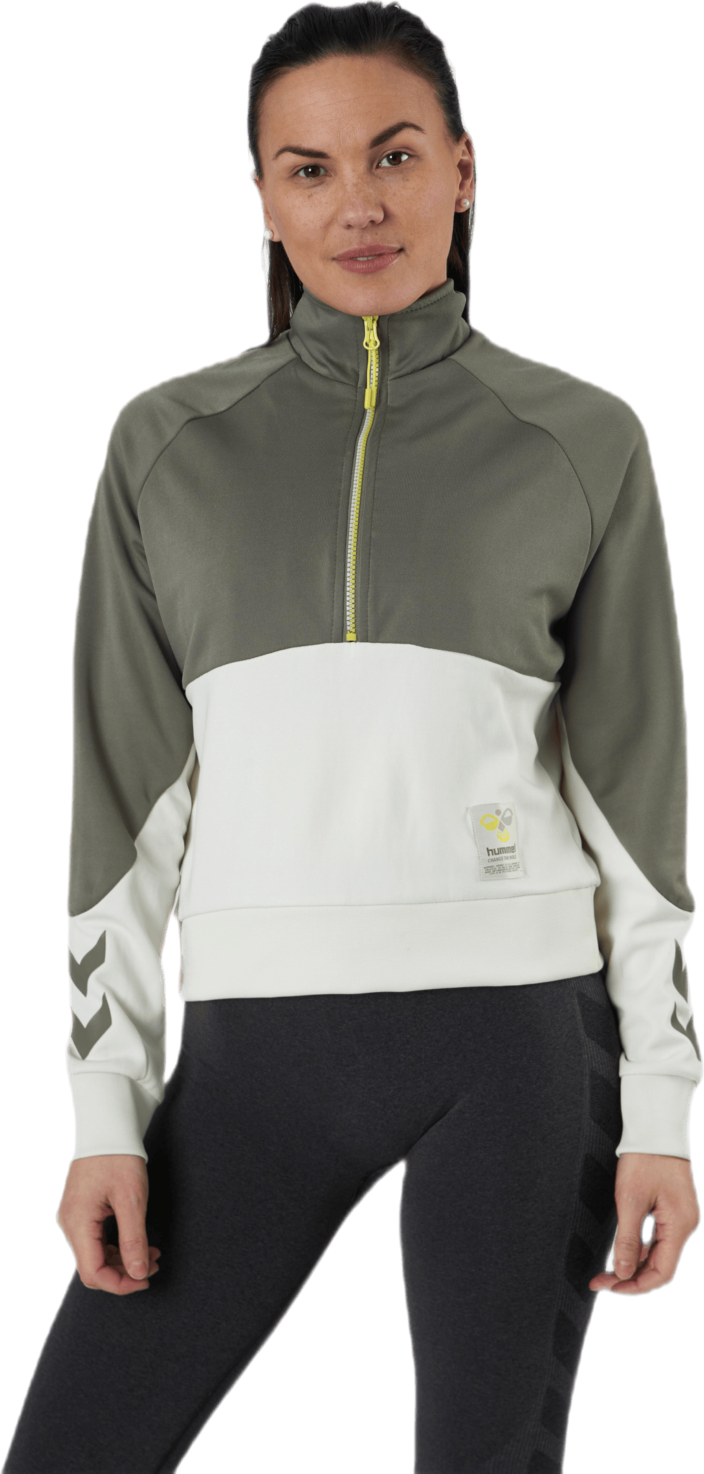 Half Zip Sweatshirt Yellow, Female, Apparels, Shirts, Yellow, XS