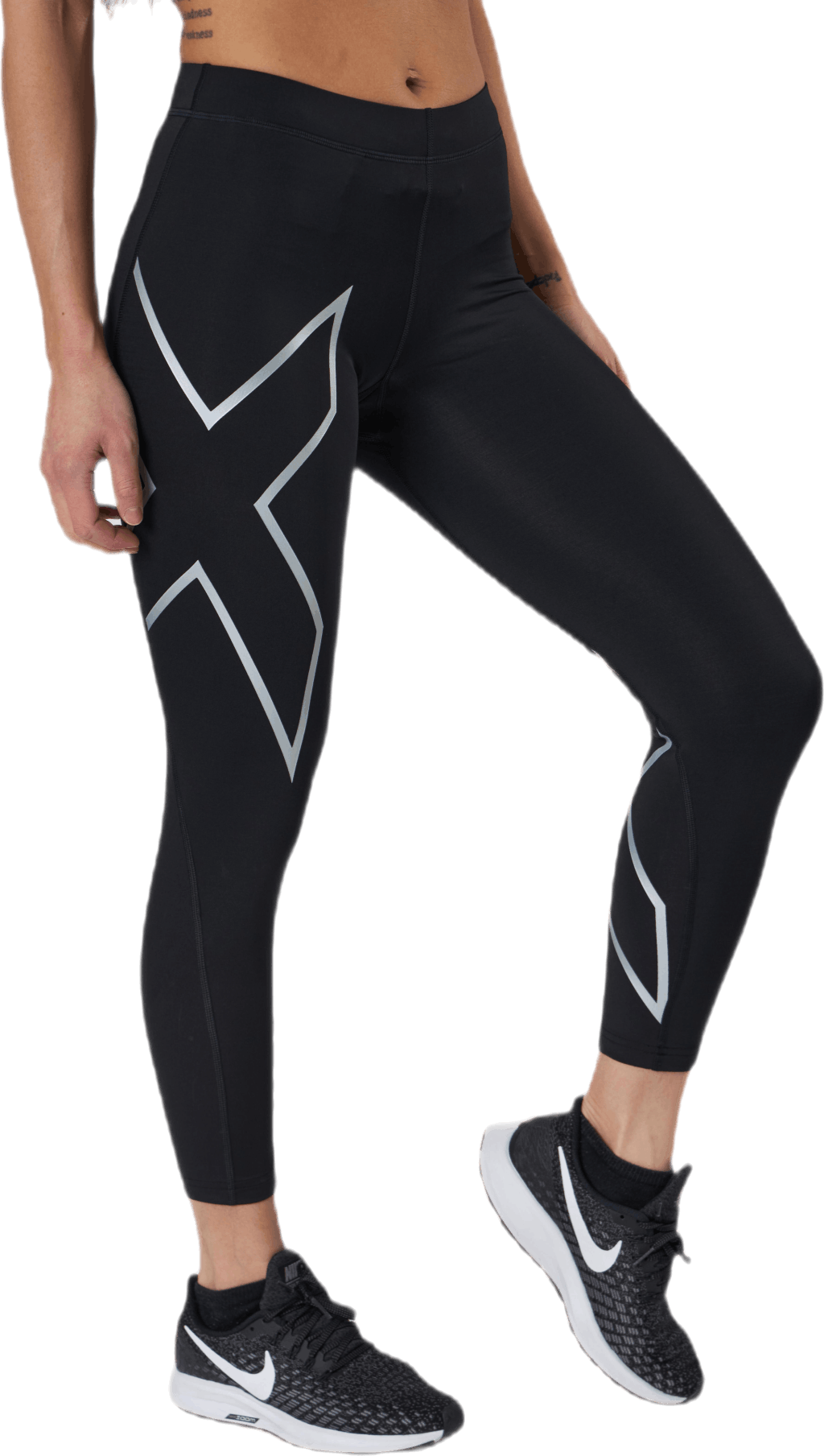 Core Compression 7/8 Tight Black/Silver, Female, Kläder, Tights, Löpning, Svart/Silver, S