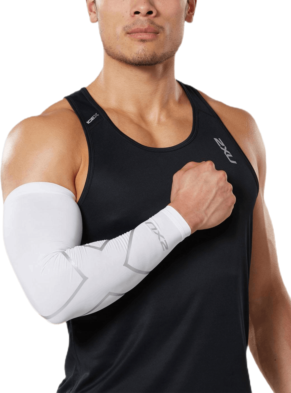 Comp Arm Guard White/Silver, Unisex, varusteet, Suojaus, Juoksu, Valkoinen/Hopea, XL