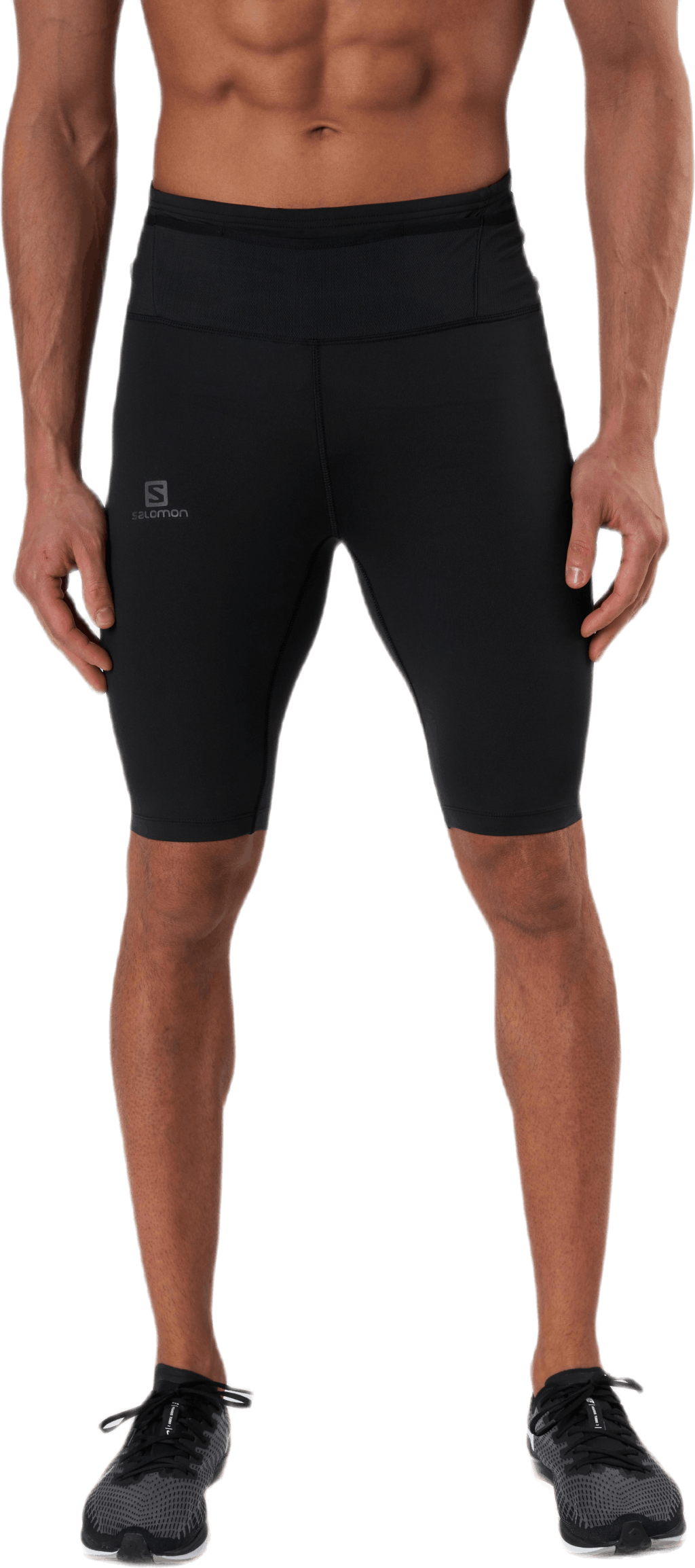 XA Half Tight Black, Male, Apparels, Leggings, Running, Black, XXL