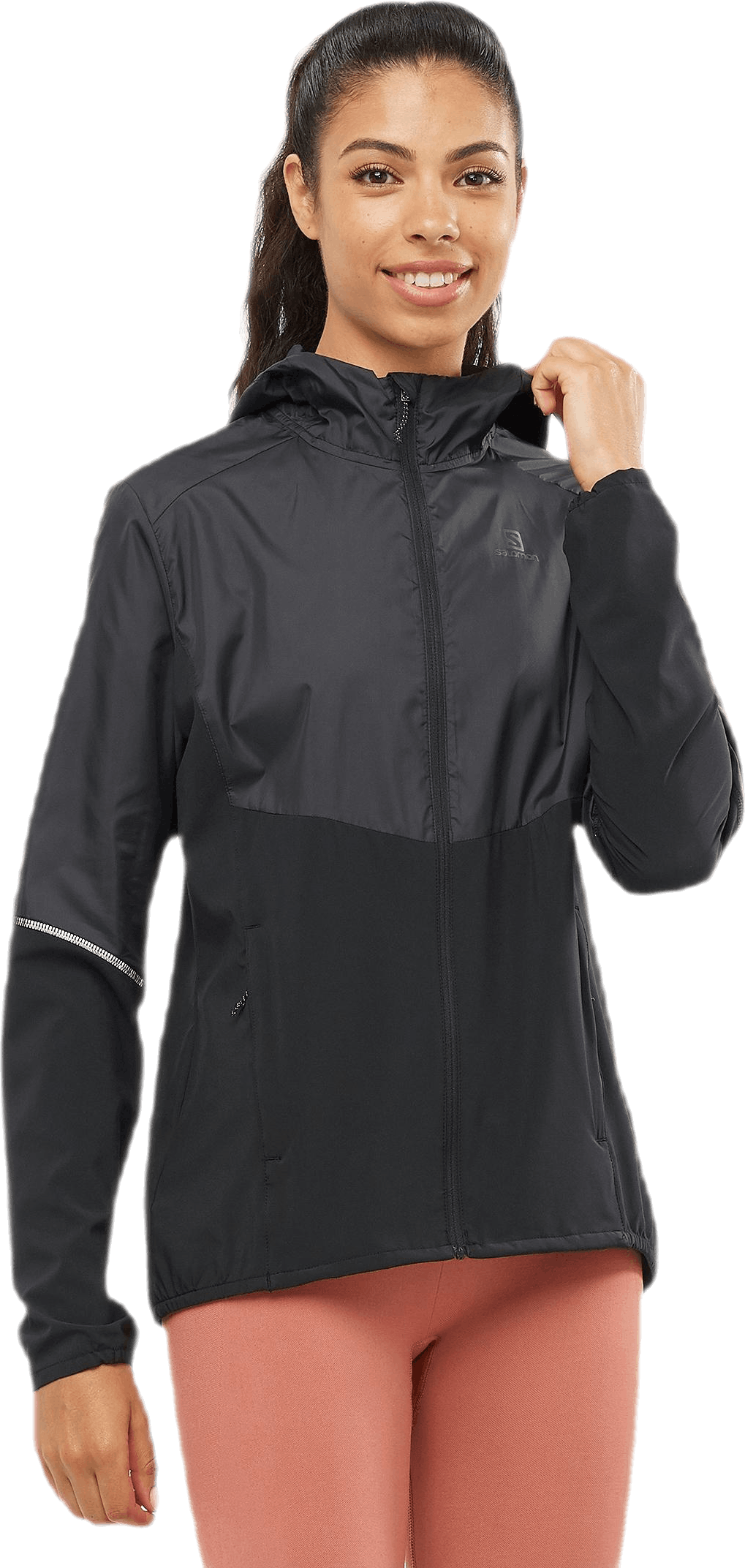 Agile FZ Hoodie Black, Female, Apparels, jackets, Running, Black, XL