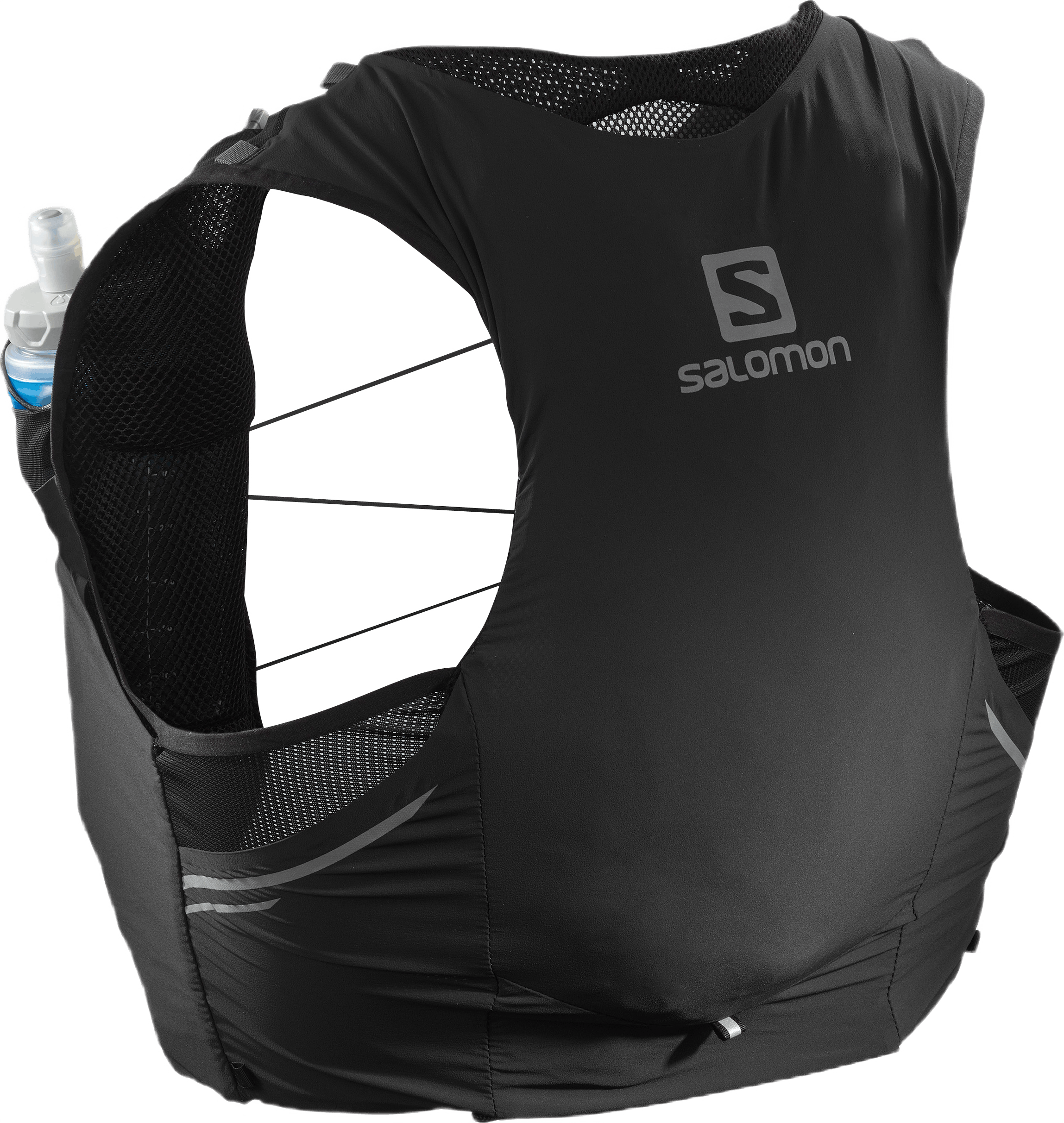 Sense Pro 5 Set Black, Unisex, Utstyr, vesker og ryggsekker, Løping, Svart, XL
