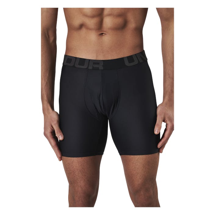 Tech 6in 2 Pack Black, Male, Apparels, Underwear, Running, Black, XXL