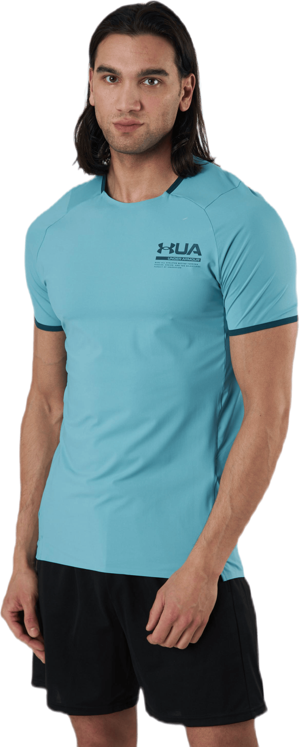 HG IsoChill Perforated SS Turquoise, Male, Apparels, T-shirt, Workout, Turquoise, XL