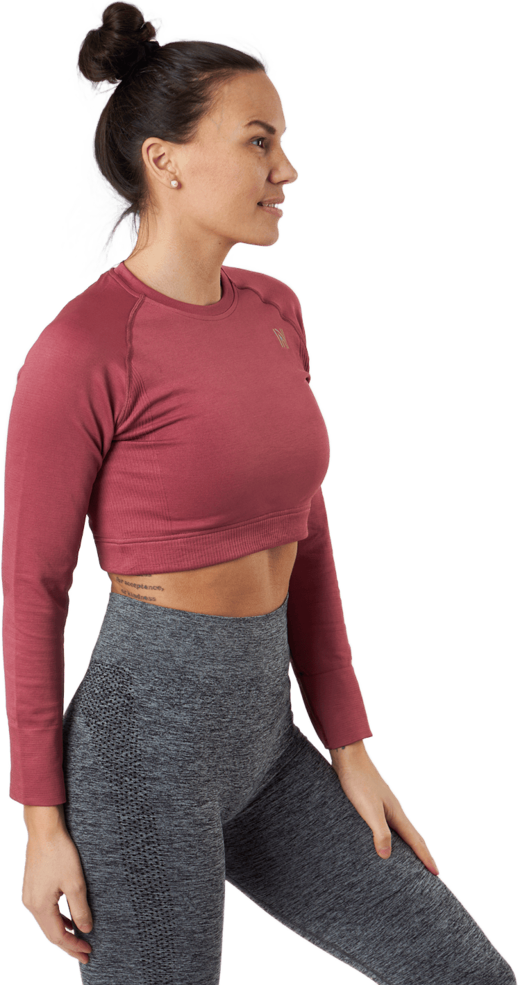 Molly Seamless LS Crop Top Pink - Bild 2
