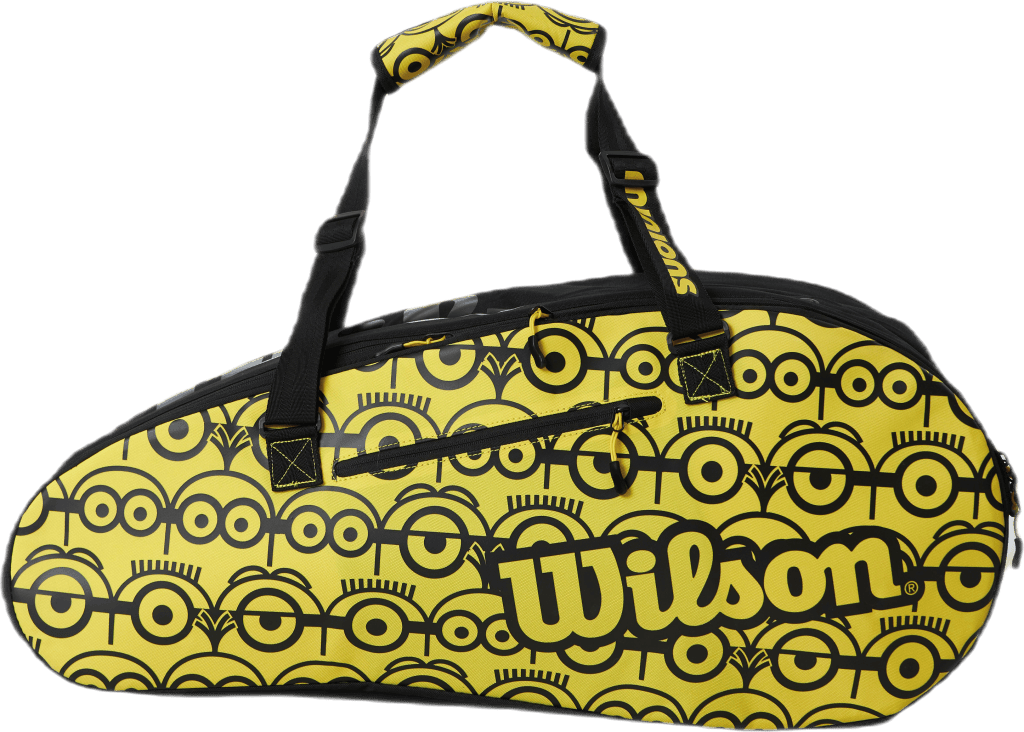 Minions Tour 12Pk Racket Bag Black/Yellow, Unisex, Ekwipunek, torby i plecaki, Tenis ziemny, Czarny/Żółty, ONESIZE