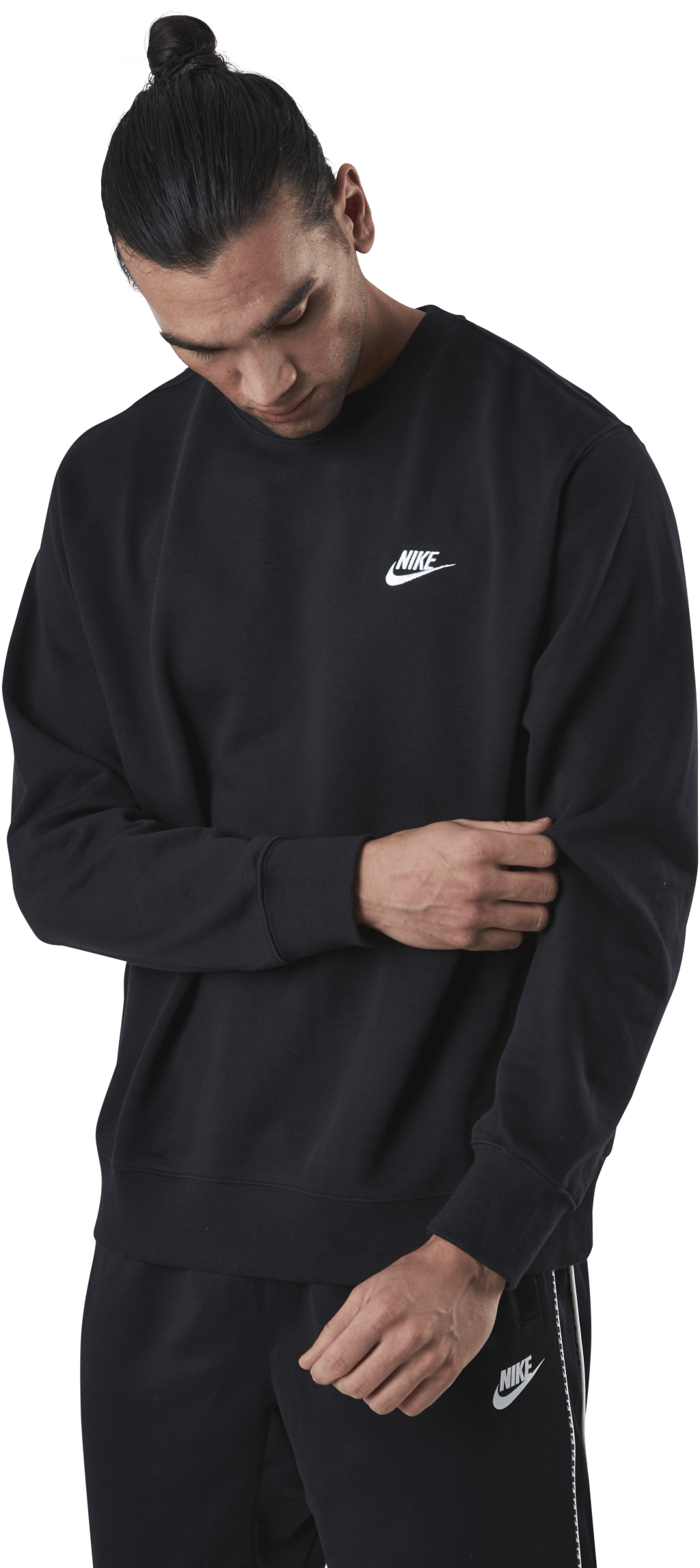 Sportswear Club Men's French Terry Crew BLACK/WHITE - Bild 3