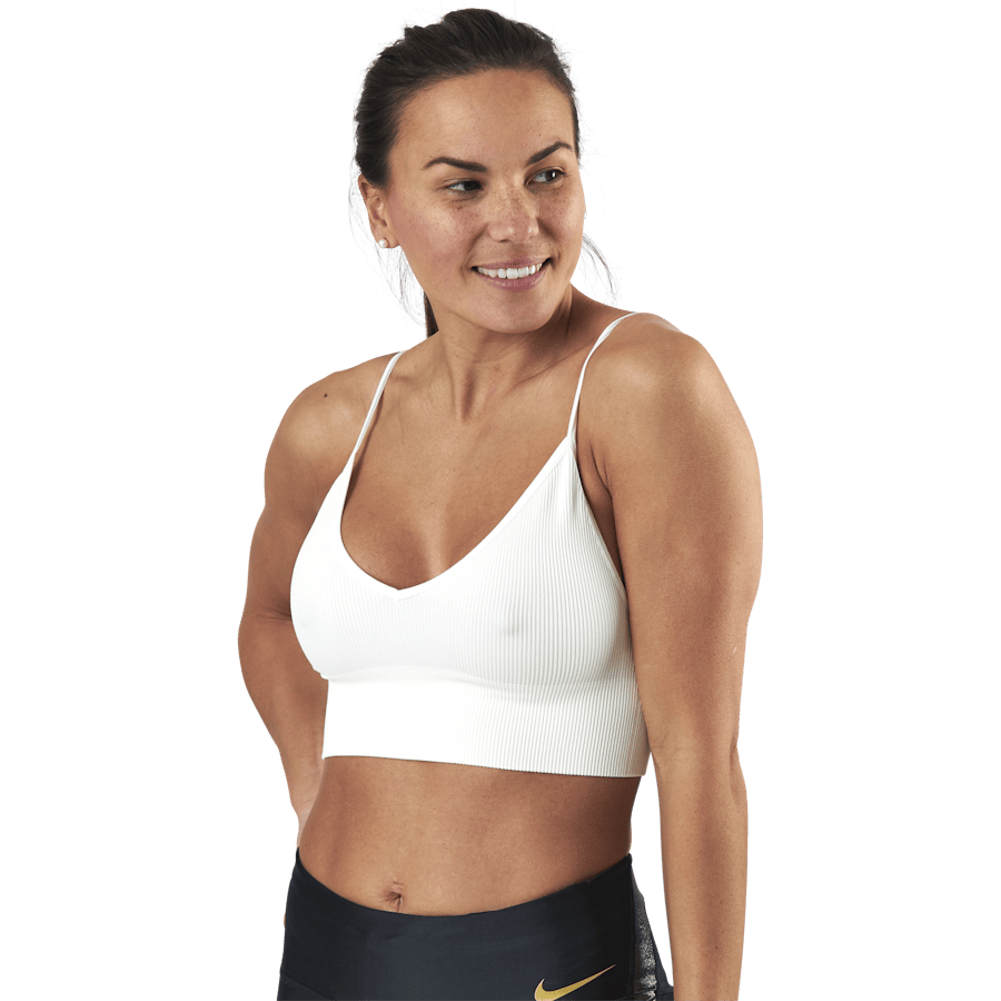 Vicky Rib Seamless V-Neck Top White - Bild 2