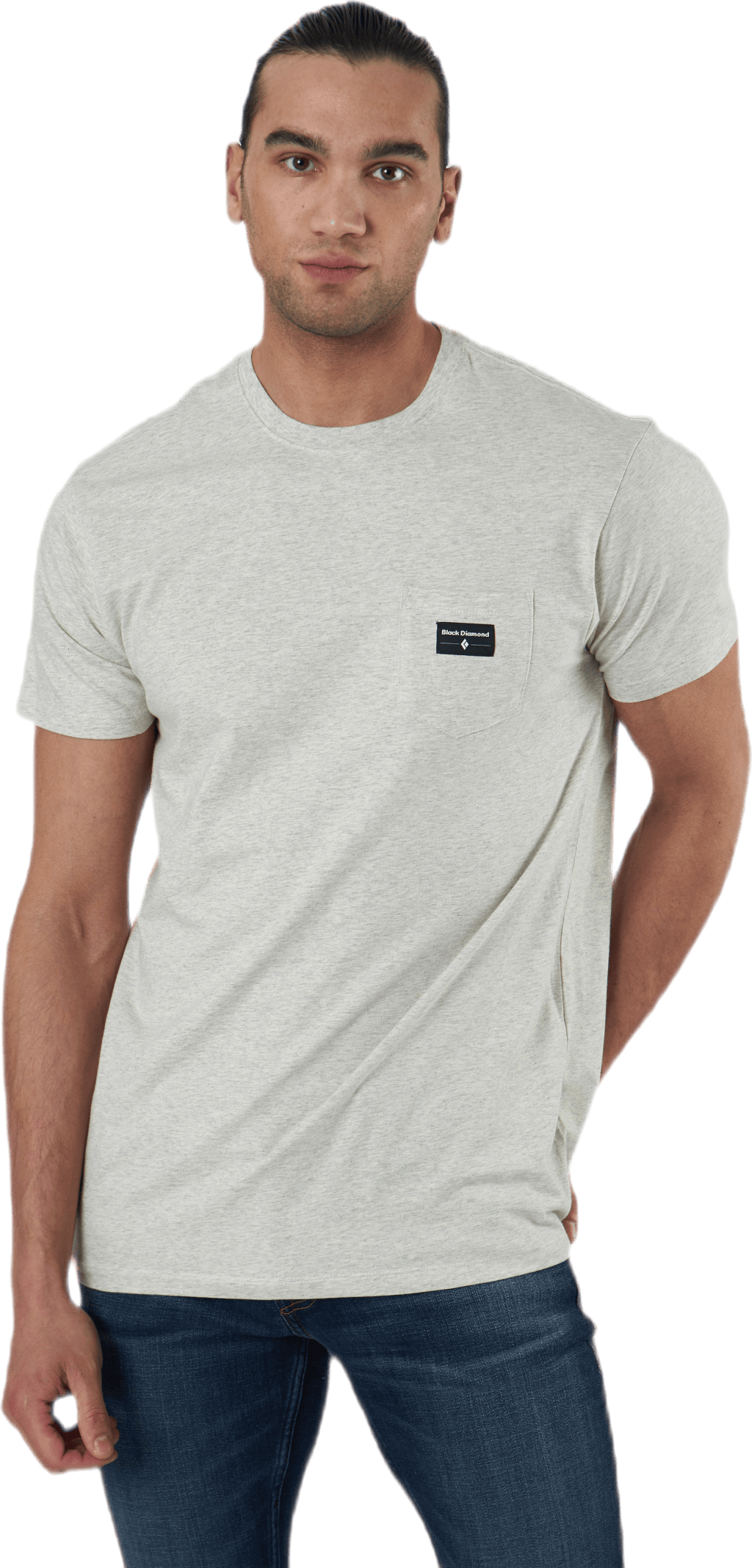 Pocket Label Tee White, Male, Klær, T skjorte, Hvit, L