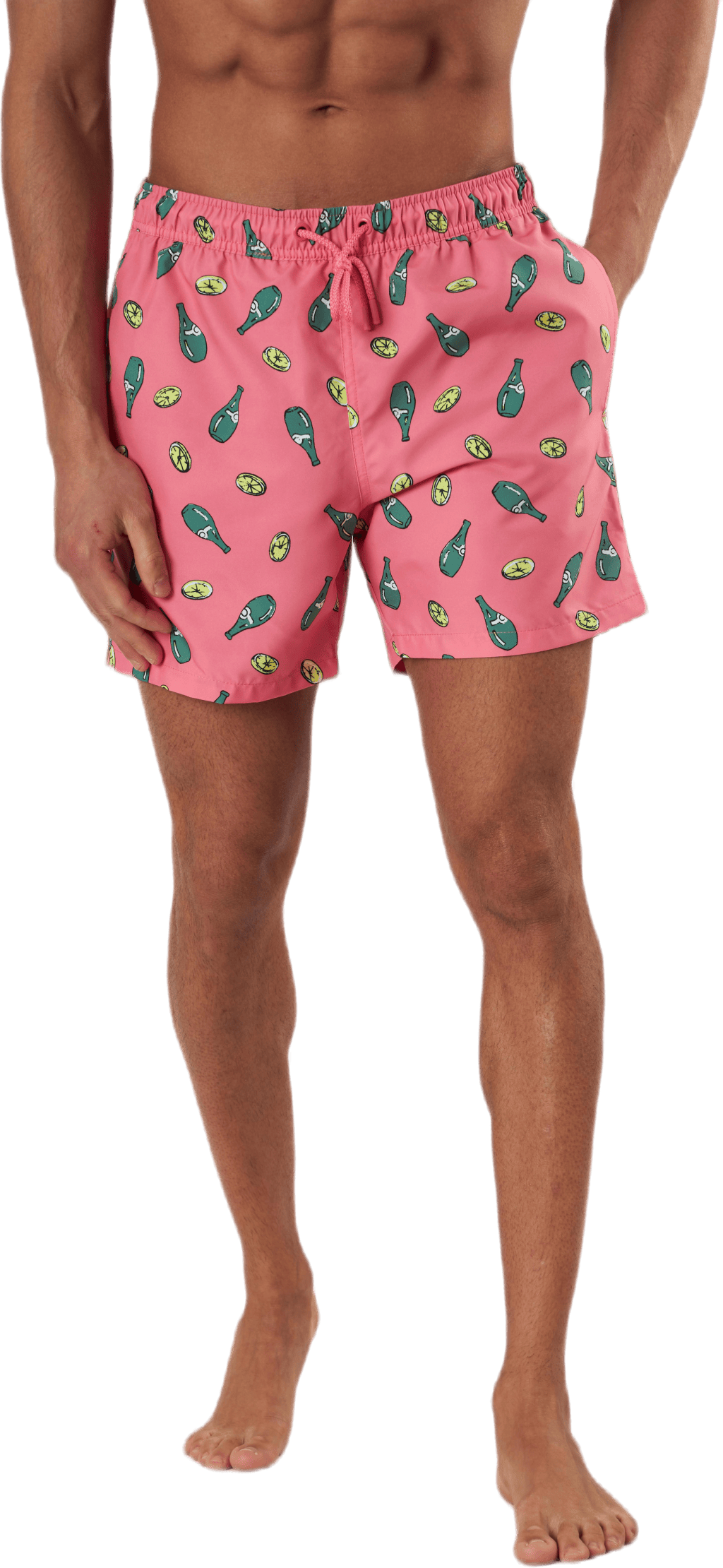 Sylvester Loose Shorts Pink, Male, Apparels, Swimwear, Swimming, Pink, XXL