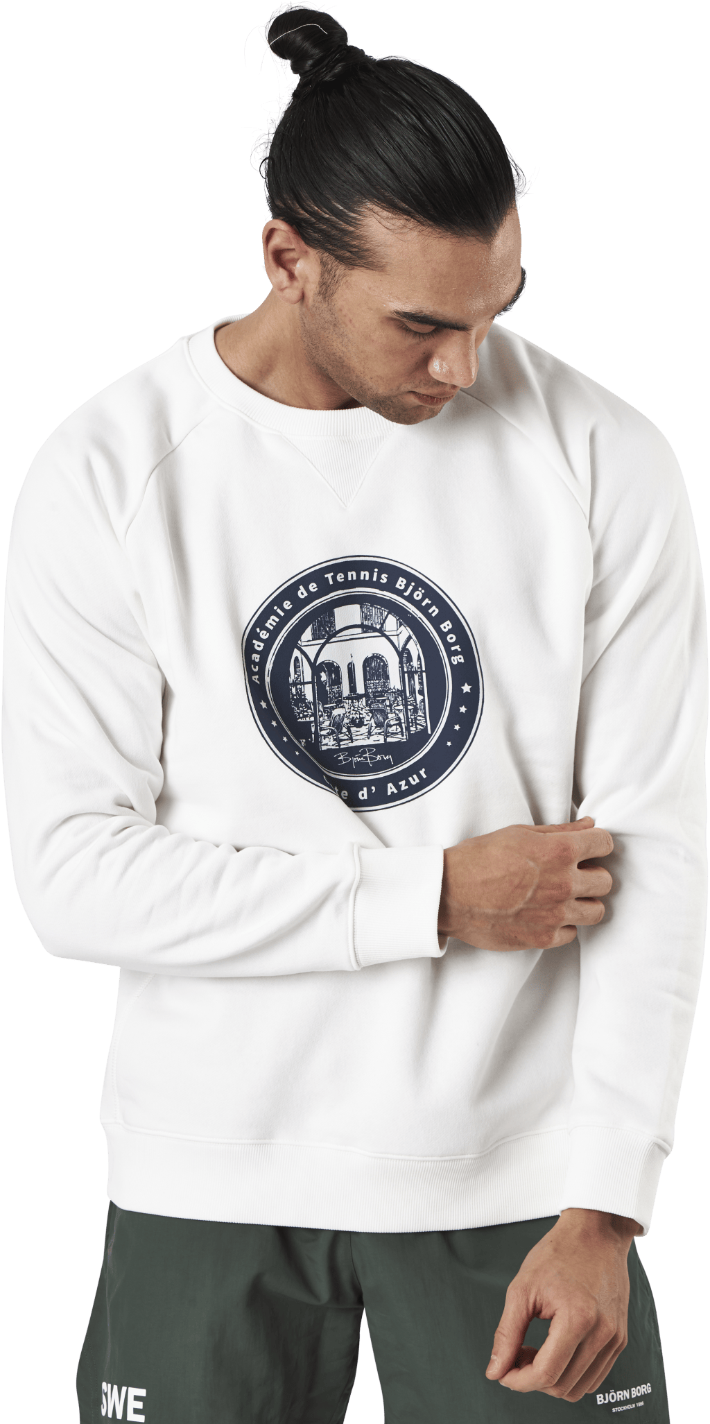 Borg Sport Crew White, Male, Kleding, Overhemden, Wit, M