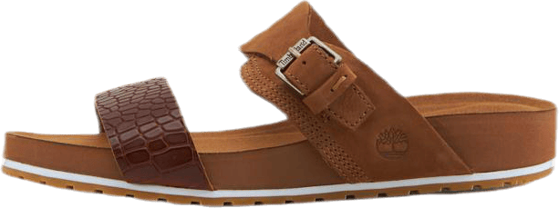 Malibu Waves 2 Band Slide Brown, Female, Shoes, Sandals and Slippers, Brown, UK 4,5