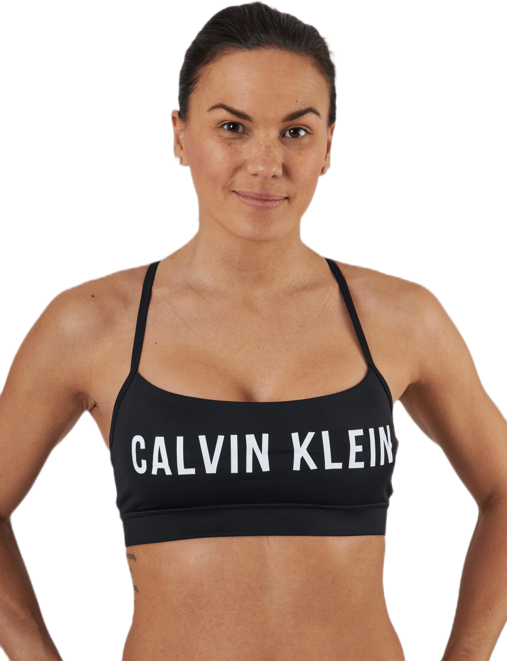 Low Support Bra White/Black, Female, Apparels, Sports Bras, White/Black, M