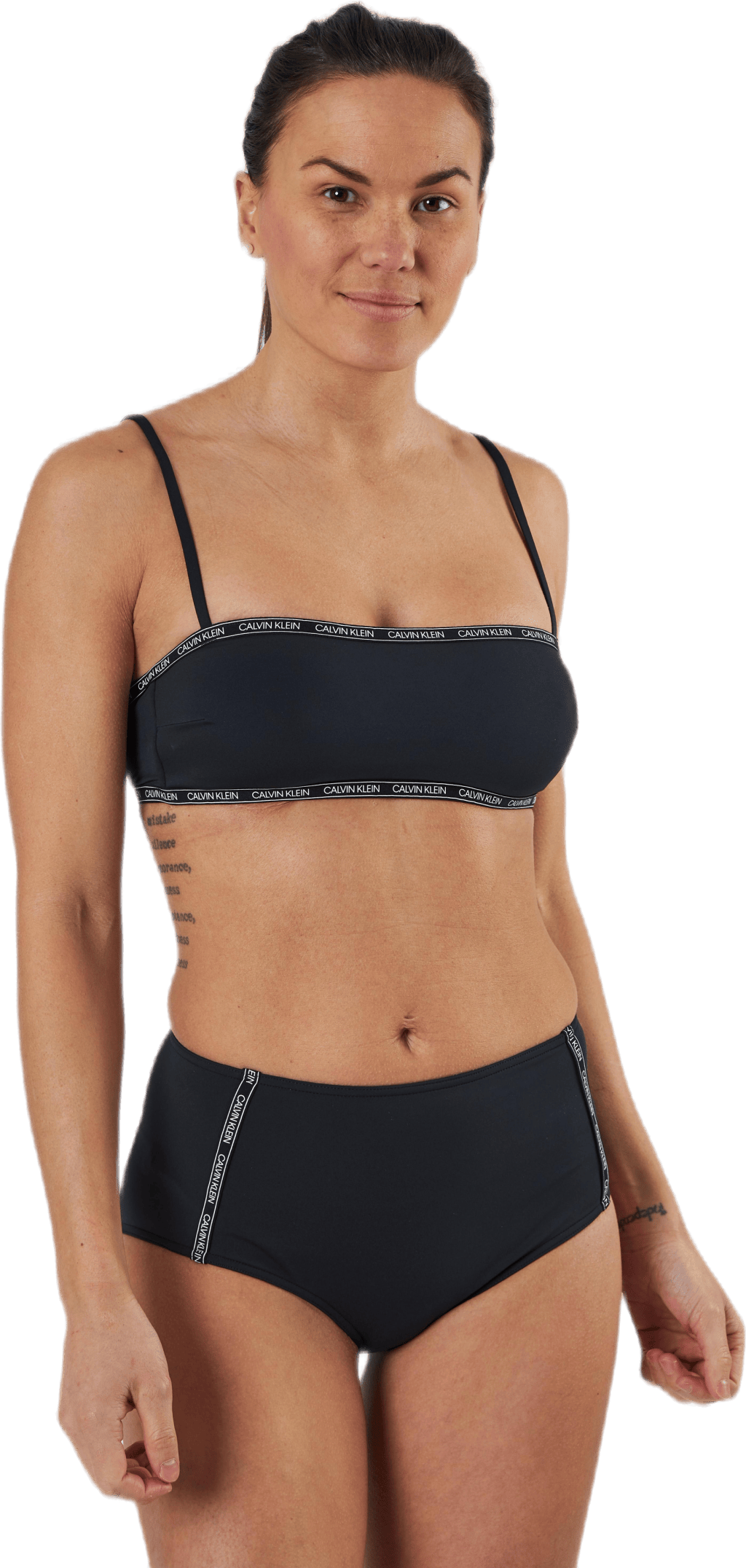 Core Logo Tape Bandeau-Rp Black, Female, Kläder, Badkläder, Simning, Svart, S